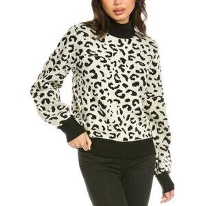 Lost + Wander Sweater My Dearest Leopard Mock Neck